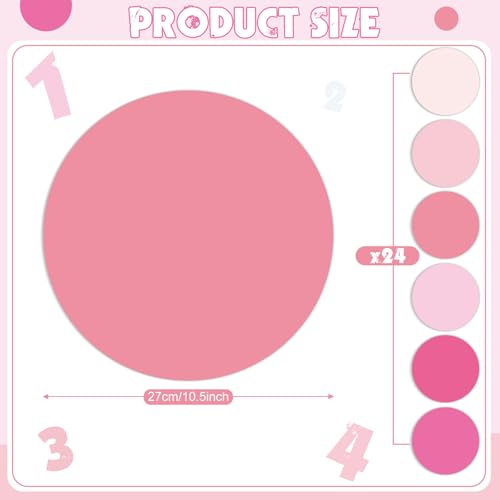 24 Pack Colorful Dry Erase Dots Circle Spot for Classroom, Pink Colors - color: Pink Colors