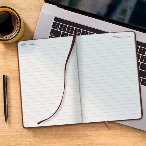 Plexon Lined Journal Notebook (Chestnut Brown), 160 Pages, Medium 5.7 inches x 8 inches - 120 GSM Thick Paper, Hardcover - color: Brown, style: Lined