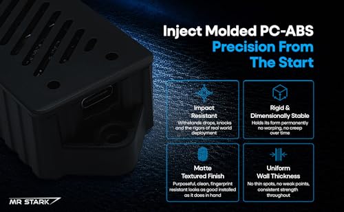 Premium ESP32 Computer Case, 2-Pack, Inject Molded, Passthrough (Black)