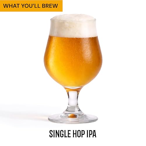 Craft A Brew - Single Hop IPA (Cascade) - Beer Making Kit - Make Your Own Craft Beer - Complete Equipment and Supplies - Starter Home Brewing Kit - 1 Gallon