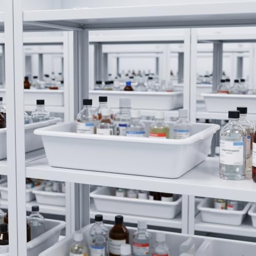 MAGICLULU Laboratory Tray Plastic Spill Containment White 1 Pack