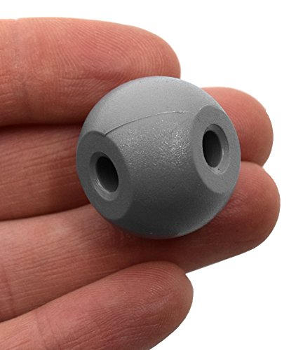 EISCO Molecular Model Atoms, Gray, Pack of 10-2.2cm, 4 Holes - Spare Extra Parts for Molecular Model Kits