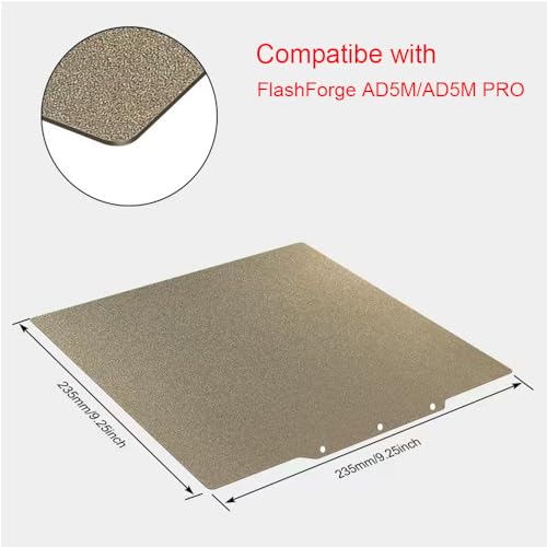 AD5X/AD5M Build Plate Removable Double Sided Textured PEI & Smooth PEO - color: Gold