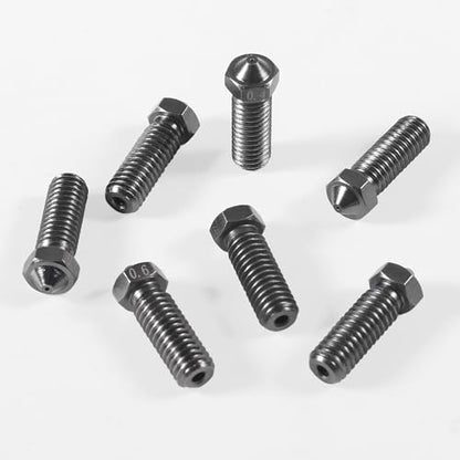 Aokin 5 Pcs 0.2mm 3D Printer Hardened Steel Nozzles for Volcano Nozzle with High Temperature Wear Resistant for Anycubic Vyper, Kobra Max, Kobra Plus, 1.75mm Filament 3D Printer - color: 0.2mm