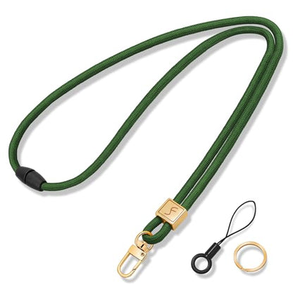 Fishent Lanyard, Cute Neck Lanyards for Keys ID Badges Holder, Keychain Key Teacher Lanyard with Safety Breakaway Buckle for Women Men, Dark Green - color: Dark Green