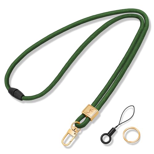 Fishent Lanyard, Cute Neck Lanyards for Keys ID Badges Holder, Keychain Key Teacher Lanyard with Safety Breakaway Buckle for Women Men, Dark Green - color: Dark Green