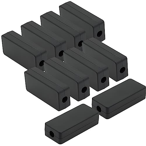 LeMotech Project Box 10 Pieces ABS Plastic Electrical Project Case Small Junction Box for Electronics Black 2.4 x 1.0 x 0.6 inch (60 x 26 x 16 mm) - size: 2.4" x 1.0" x 0.6"(10pc)