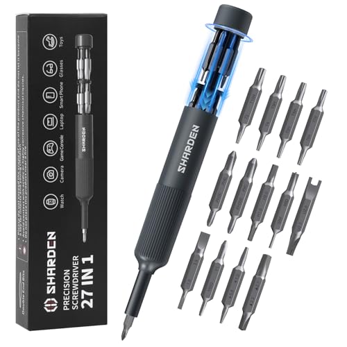 SHARDEN 27-in-1 Precision Screwdriver Set Multi Bit Mini Small Screwdriver - color: Grey, size: Pocket Size-Precision