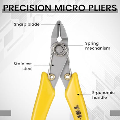 6 Inch Ultra-Sharp Flush Cutters - Stainless Steel Wire Cutter, Heavy Duty Precision Side Cutting Pliers for Gundam Models, Jewelry Making, Crafts & Electronics