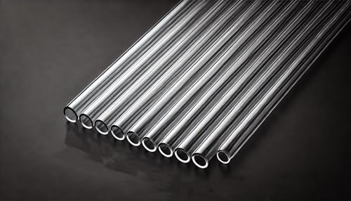 Pack of 10-3 Inch Premium Borosilicate Glass Tubes | 12mm OD, 2.2mm Thick Wall | Clear Heavy-Duty Glass Blowing Pipes | Fire-Polished Smooth Glazed Edges | DIY, Art, Lab, Craft Supplies (3 inches, 10) - style: 3 inches
