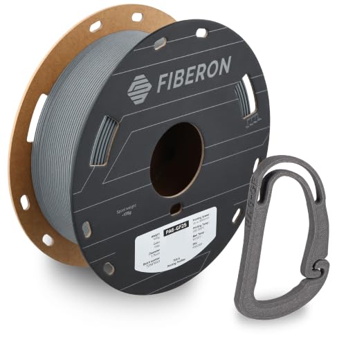 Polymaker Fiberon PA6-GF25 Glass Fiber Nylon Filament 1.75mm, Grey, 0.5kg - color: Grey Pa6-gf25 0.5kg, size: NYLON