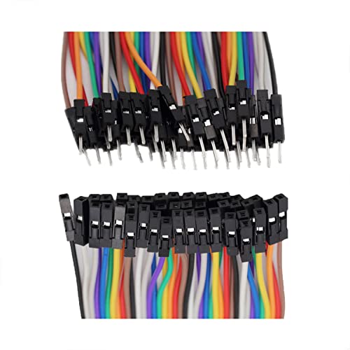 Multicolored Breadboard Jumper Wire Dupont Kit for Arduino, Raspberry Pi (120 Wires - 10CM - 4INCH)