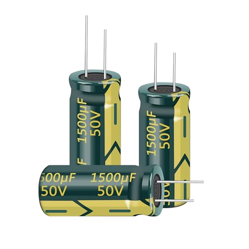 10Pcs 1500uF 50V Aluminum Electrolytic Capacitor, 13x25mm DIP - style: 10Pcs 50V 1500UF