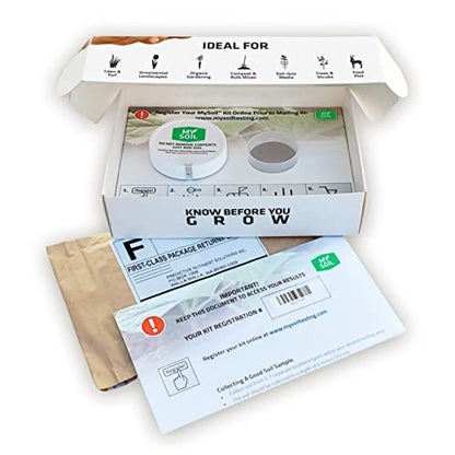 MySoil Soil Test Kit 4 Pack, Unlock Your Lawn & Garden Potential, Complete & Accurate Nutrient and pH Analysis with Recommendations Tailored to Your Soil and Plant Needs - size: 4 Kits
