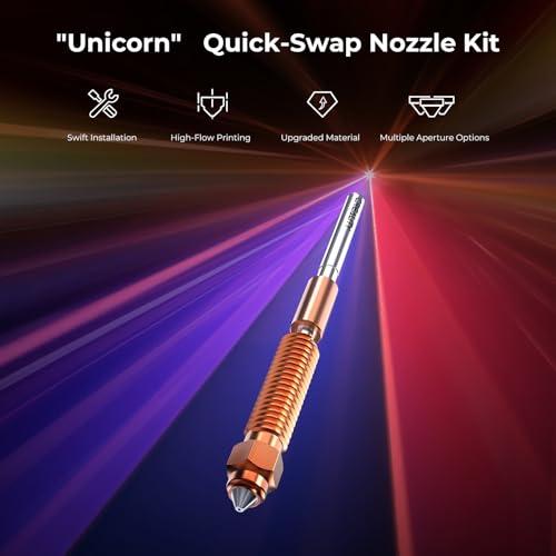 Creality K1 Series Quick-Swap Nozzle Kit 0.4mm*2+0.6mm+0.8mm, Steel-Tipped Copper Nozzle and Titanium Alloy Heatbreak, for K1 SE/K2 SE/K1C/K1 Max/Ender-3 V3 Plus