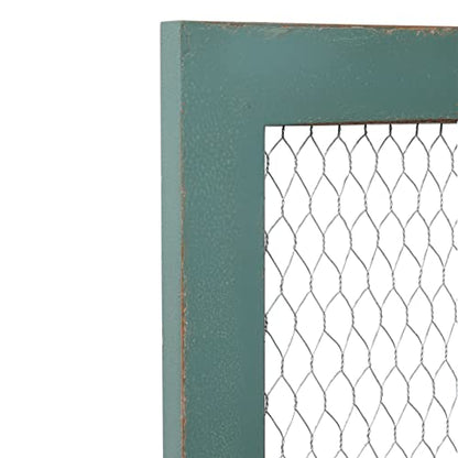 18 × 29" Chicken Wire Frame Large Bulletin Board, Hanging Jewelry Organize - color: Green