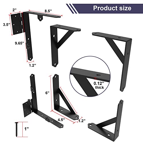 2Pack Anti Sag Gate Kit Heavy Duty No Sag Kit Gate Corner Brace Bracket for Wooden Gate Fence with a Self-Locking Gate Latch - style: No Sag Kit B - 2Set