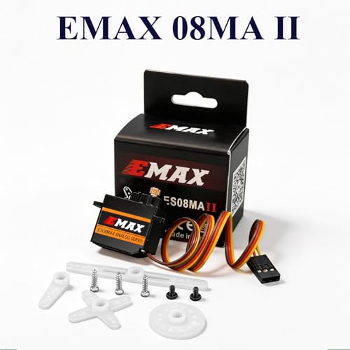 EMAX ES08MA II Micro Servo 12g, Metal Gear for RC & STEM Projects (4 Pcs) - color: 4 Pcs