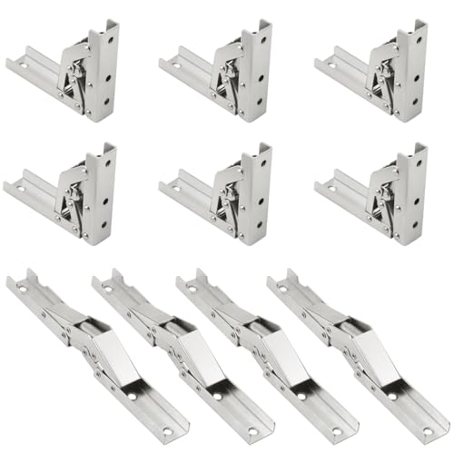 10 PCS 90 Degree Hidden Hinges with Screw, 90 Degree Folding Shelf Hinge for Cabinet Doors, Premium Folding Door/Shelf Hinge(2.68 x 2.68 inches). - size: 10 Pack Hidden