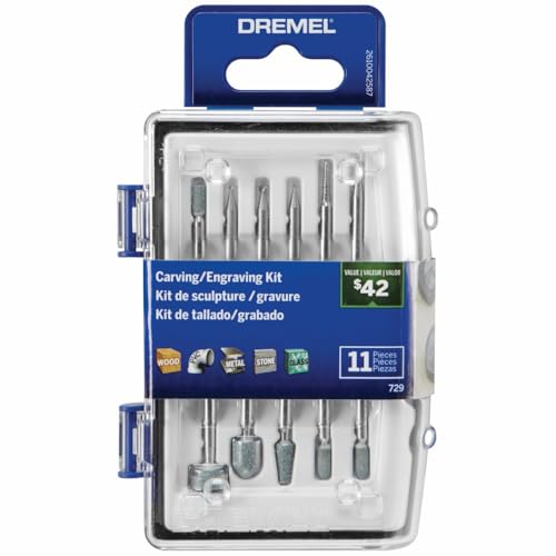 Dremel 729-01 11 Piece Carving & Engraving Rotary Tool Accessory Kit - style: New Model