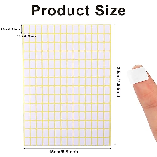 2940 Pcs Matte Small White Labels Stickers Blank Labels Removable Price Tags Labels Stickers for Jars Boxes File Folders Envelopes School Office Kitchen (13 X 9 mm) - color: 2940pcs 13x9mm