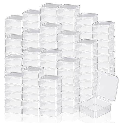 Soaoo 300 Pcs Small Bead Storage Containers, 1.77 x 1.77 x 0.75 Inches - size: 1.77 x 1.77 x 0.75 Inches