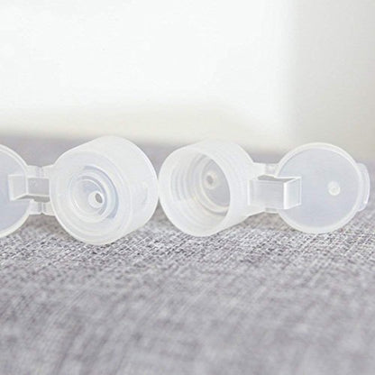 6 Pcs 30 ml/1 oz Empty Plastic Sample Travel Size Plastic Empty Squeeze Bottle Container Jar Pot Vial with Flip Lid Perfect for Emollient Water Shower Gel Emulsion Etc