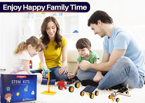 4 Individual STEM Kits Boys Solar Toys Car Building Crafts Project Age 8-13 - size: 5.9 x 8.3 x 1.6 inches