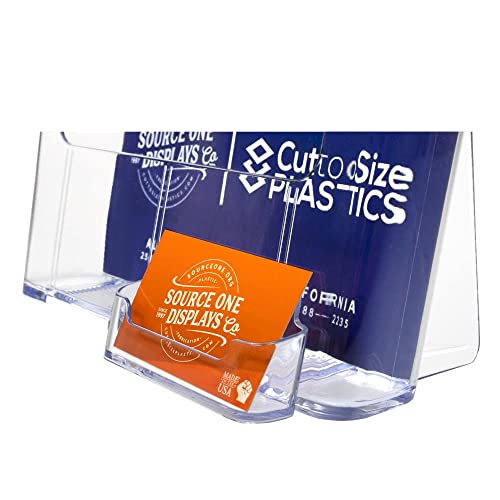 Source One Large Brochure Holder 8.5 x 11 Inches with Business Card Holder - color: Clear, size: 1 Pack