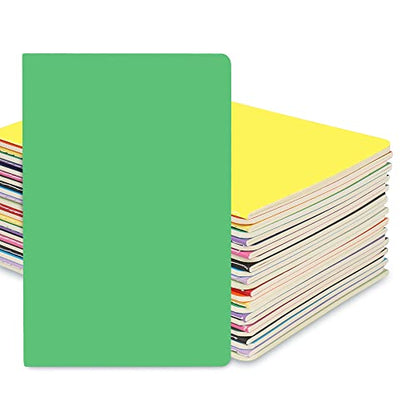 24 Pack Blank Notebook & Journal Bulk, Multi Cover, Unlined Plain Thick Paper, A5 Size, 5.5x8.3 inch, 60 Page, Small Sketchbook Subject Note Pad Set for Women Men Kids Traveler Student Office - color: Multi, style: Multi-24-Unlined