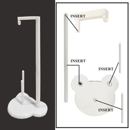 Bear Shaped Thread Stand Spool Holder for Sewing Machine Embroidery (White) - color: White