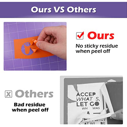 HTVRONT Strong Grip Cutting Mat 12x12, 2 Pack, Quilting & Crafting - color: Purple, size: 12X12in