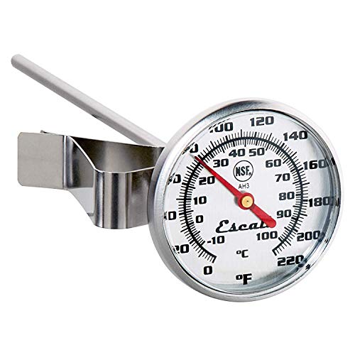 Escali AH3 NSF Certified Commercial Instant Read Large Dial Thermometer W/Clip, Silver - style: Large Dial