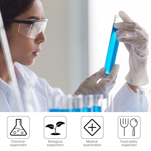 6 Pcs 100ml Large Glass Test Tube,3.3 Borosilicate Clear Big Glass Test Tube Vase for Scientific Experiment,30mm ODx200mm Length Round Bottom Test Tubes for Hydroponic Flower Home Office Decor