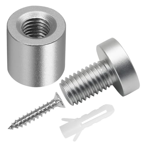 Luomorgo Aluminum Standoff Screws, 3/4" x 3/4", Silver, 12 Pcs - color: Silver, size: 3/4" x 3/4"