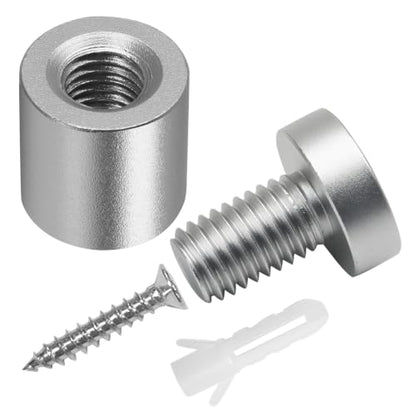 Luomorgo Aluminum Standoff Screws, 3/4" x 3/4", Silver, 12 Pcs - color: Silver, size: 3/4" x 3/4"