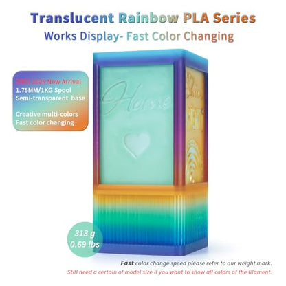 ZIRO Fast Color Change PLA, Transluent Filament 1.75mm, Crystal Prism - color: Cyrstal Prism