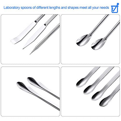 22 Pcs Stainless Steel Lab Spatula Micro Scoop Set for Gel Cap Filler