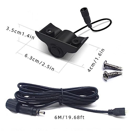 Parktronic 4 Parking Sensor Kit Backup Radar System 24V Distance Detection LCD Sound Warning for Truck Trailer Pickups RV Lorry Van