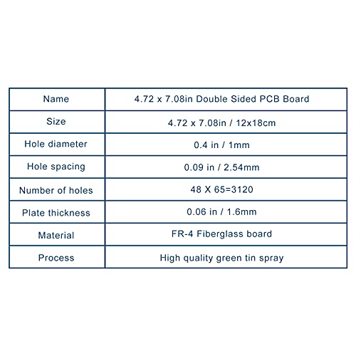 Double Sided PCB Board,D DZRCOXI Large PCB Circuit Board Protoboard 3PCS 12X18CM for DIY Soldering Electronic Projects Compatible with Arduino Kits (12X18CM-3Pcs) - style: 12X18CM-3Pcs