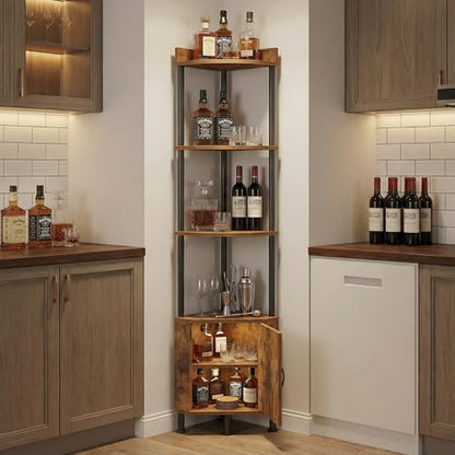5-Tier Corner Shelf Stand Organizer for Small Space