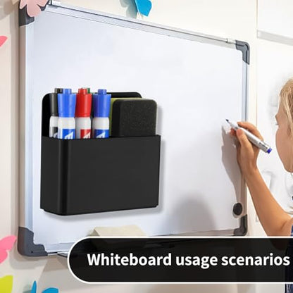Camelmother 2Pcs Magnetic Dry Erase Marker Holder For Whiteboard Fridge - color: black