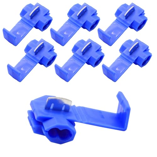 120 Pcs Blue Solderless Quick Splice Snap Wire Connector - size: Blue (120 Pcs)
