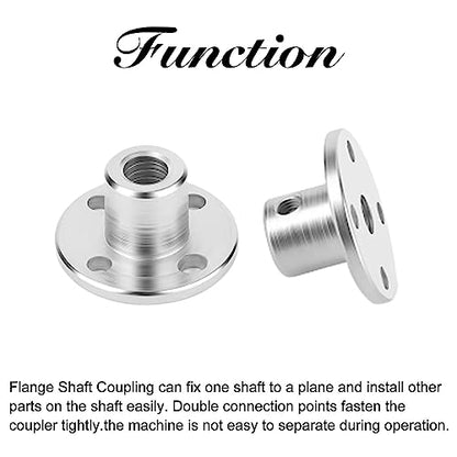 2-Pack 3mm Flange Shaft Coupling High Hardness Metal Axis Bearing Fittings DIY Model Accessory Rigid Flange Guide Shaft Coupler Motor Connector - size: 3mm
