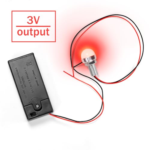 2PCS 3V (2 x 1.5V) 2AA Battery Holder Enclosures with Wire Leads and On/Off Switch Lid in Front 3 Volt Battery Case
