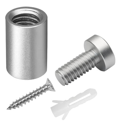 Luomorgo Aluminum Standoff Screws, 1/2" x 3/4", Silver, 12 Pcs - color: Silver, size: 1/2" x 3/4"