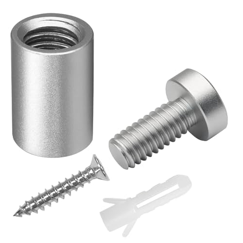 Luomorgo Aluminum Standoff Screws, 1/2" x 3/4", Silver, 12 Pcs - color: Silver, size: 1/2" x 3/4"
