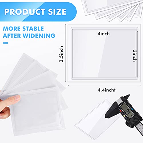 Chinco 30 Pcs Self Adhesive Clear Index Card Pockets,4 x 3 Inches - size: 4 x 3 Inches
