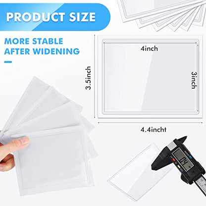 Chinco 30 Pcs Self Adhesive Clear Index Card Pockets,4 x 3 Inches - size: 4 x 3 Inches