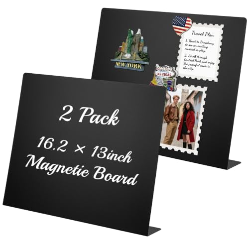 2 Pack Large Magnet Board, Metal Board for Magnets - size: 16.2 X13 Inches